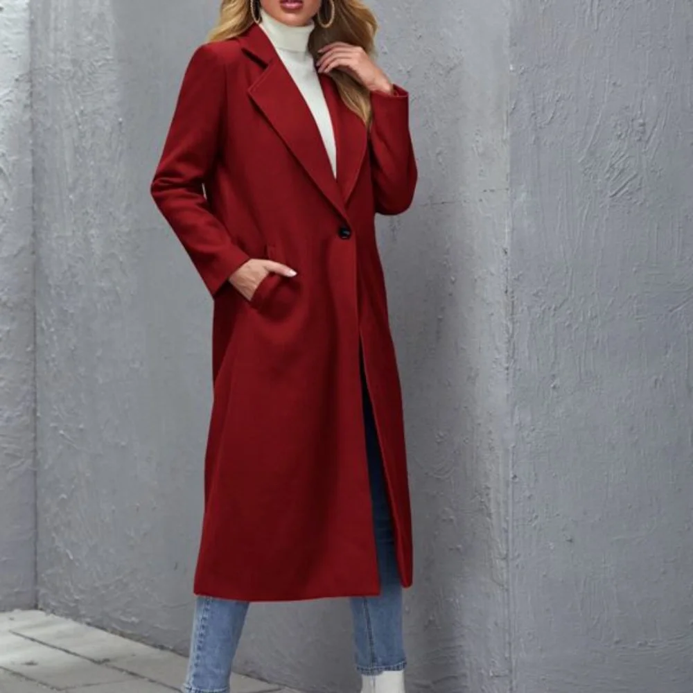 Cozy Camel Tan wide collar coat jacket trench PeaCoat - Picture 2 of 12